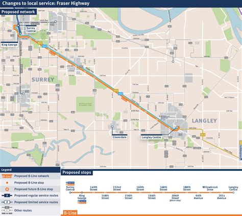 Fraser Highway B Line Will Run From Surrey Central To Langley Centre Map Daily Hive Vancouver