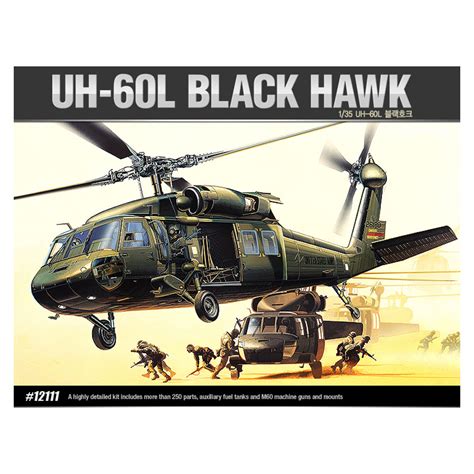 Academy 12111 135 Plastic Model Kit Uh 60l Black Hawk Helicopter Ebay