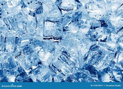 Blue Transparent Ice Cube Natural Crystal Clear And Light Blue