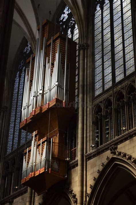 Pipe Organ Inside The Cologne Cathedral Stock Photo Image Of Glass