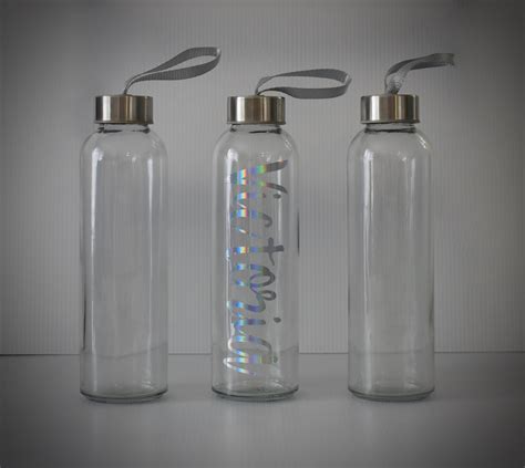 Custom Glass Water Bottle Etsy