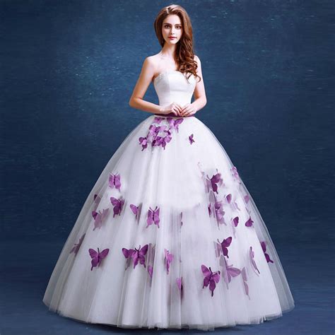 Amazing White And Purple Wedding Dresses Ladystyle