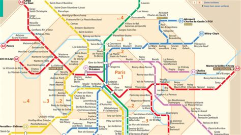 Plan Rer Paris Voyage Carte Plan