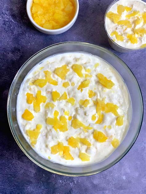 5 Minute Pineapple Dessert Indian Veggie Delight