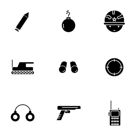 Army Icon Set 3348326 Vector Art At Vecteezy