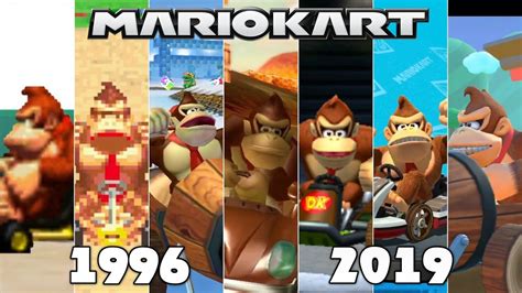 Evolution Of Donkey Kong In Mario Kart Games 1996 2019 Youtube