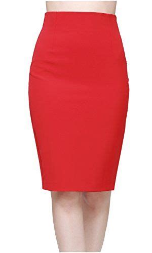 Orolay Womens Elegant Pencil Skirt Elastic High Waist Mid Office Skirt