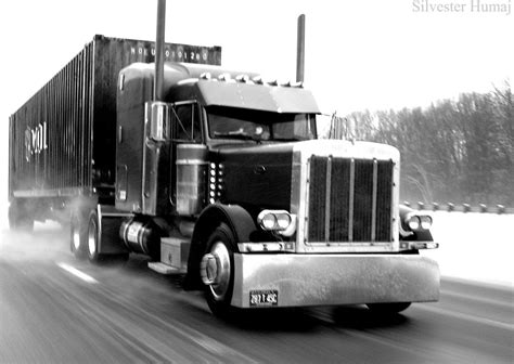 Black And White And Grey Peterbilt 379 Big Rig Speed In Flickr