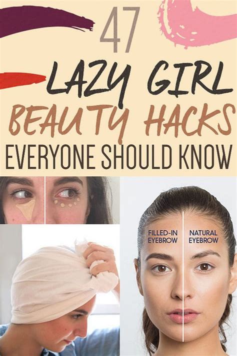 47 LAZY GIRL BEAUTY HACKS EVERYONE SHOULD KNOW In 2021 Beauty Hacks