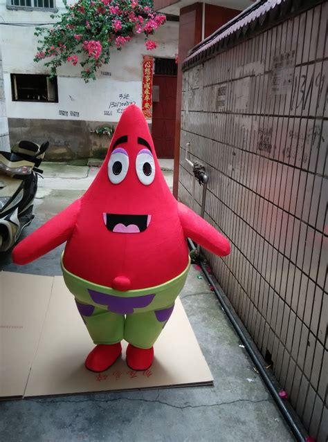 Hot Patrick Star Spongebob Mascot Costume Adult Plush For Festive