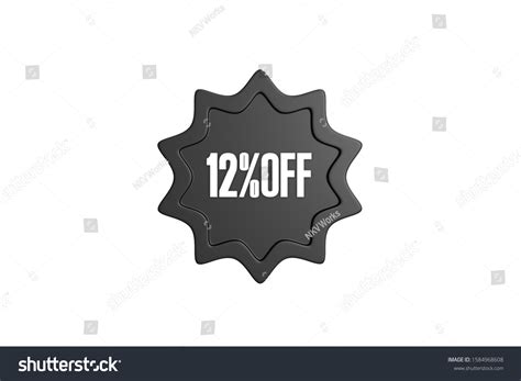 12 Percent Off 3d Sign Black Stock Illustration 1584968608 Shutterstock