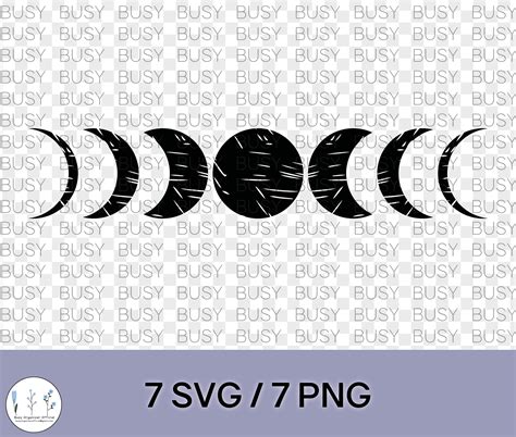 Moon Phases Svg Png Clipart Digital Instant Télécharger Etsy