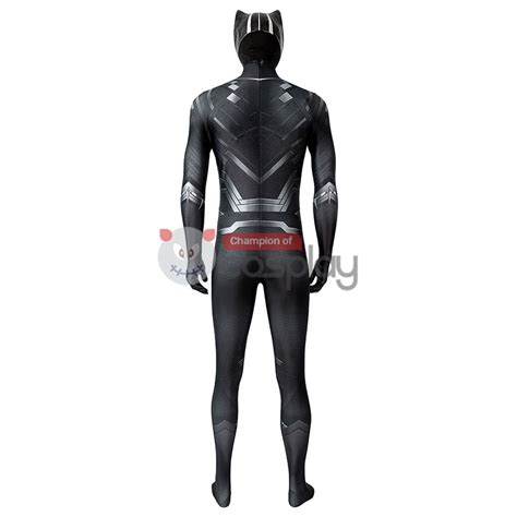 Captain America Civil War Cosplay Suit Black Panther Tchalla Jumpsuit