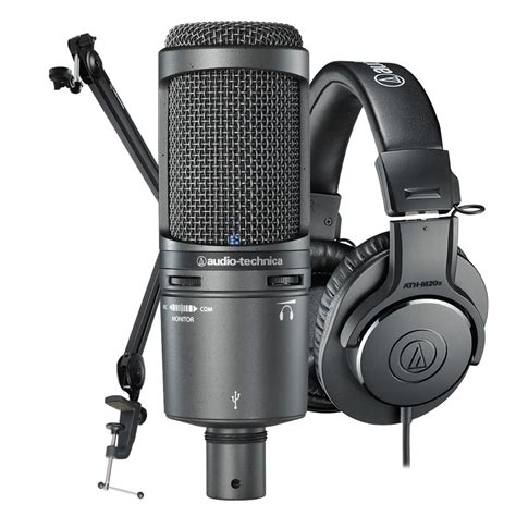 Audio-Technica Content Creator Pack Pro - AT2020USB+ Mic, ATH-M20x Can - Cannon Sound And Light