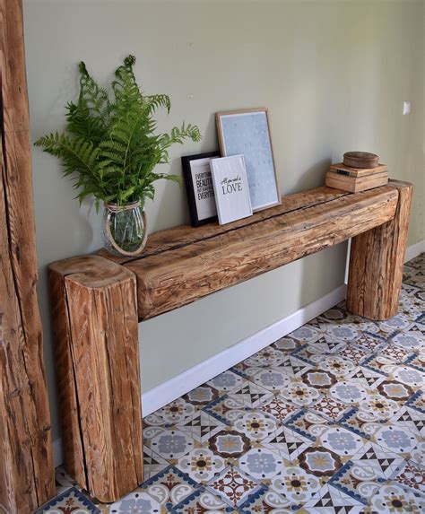 Reclaimed Beam Console Table Old Beams Rustic Country Style Designer