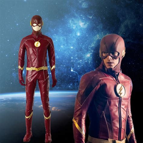 The Flash Cosplay Is Standing Next To Another Man