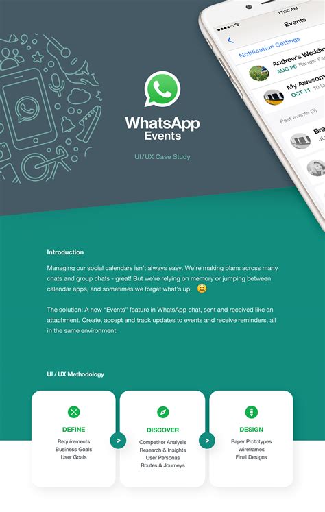 Whatsapp Events Uiux Case Study Behance