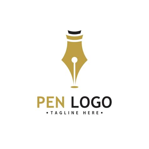 Premium Vector Pen Logo Icon Template Company Writer Identity