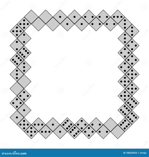 Domino Frame Stock Vector Illustration Of Illustration 38826056