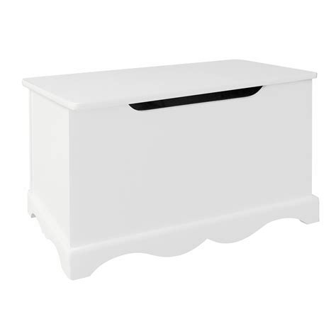 This Small White Wooden Toy Box Is The Perfect Storage Space For Your