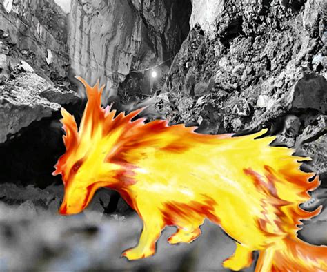 Burning Wolf In Volcanic Cave By Bowlingfordisco On Deviantart