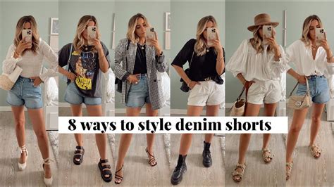 7 Ways To Style Denim Shorts Summer Outfit Ideas 2021 Jessmsheppard Youtube