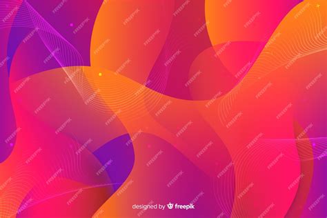 Free Vector Abstract Colorful Flowing Shapes Background