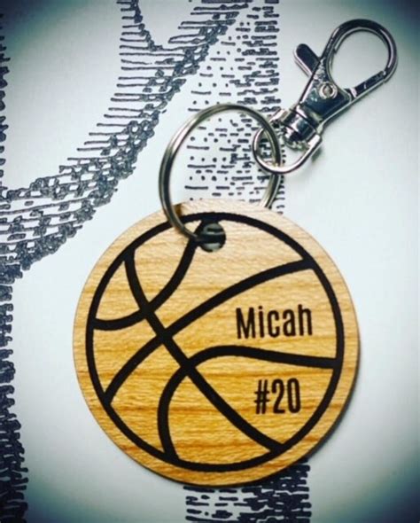 Personalized Basketball Keychain Etsy