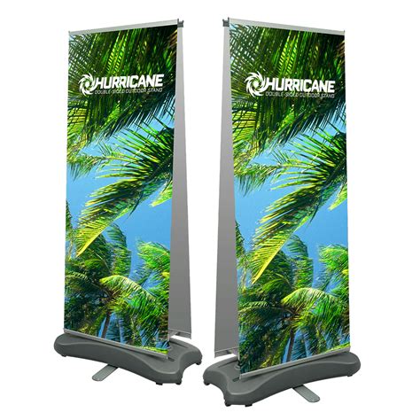 Outdoor Banner Stand Printed Double Sided Graphics Durable Robust