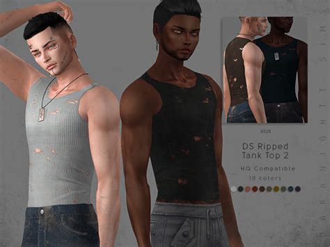 Darknightts Ds Apocalypse Ripped Tank Top Tank Tops Sims 4 Sims