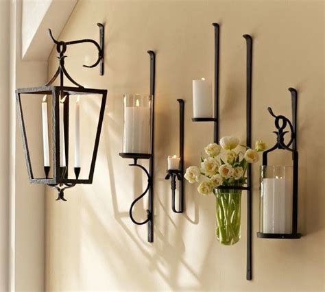 Black Wall Sconces For Candles Orchids Plants