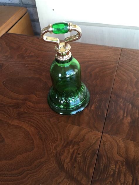 Vintage Green Glass Bell Etsy