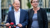 Olaf Scholz und Klara Geywitz offen für Bündnis mit Linken - SPD ...
