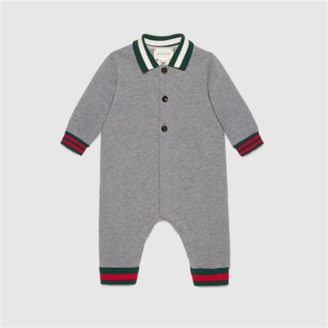Gucci Baby Cotton Sleepsuit With Web Designer Baby Clothes Baby Boy