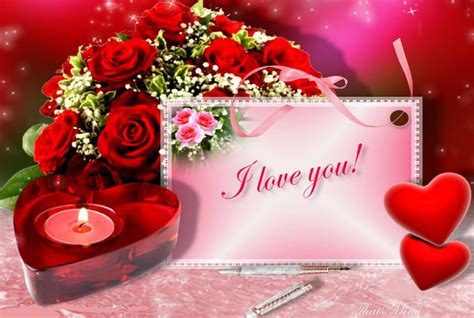 I Love You Cute Red Roses Pretty Romantic Love Valentine Hd
