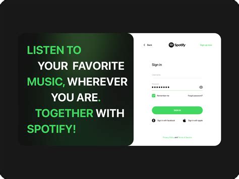 Spotify Sign In By Andrey Gordeev On Dribbble