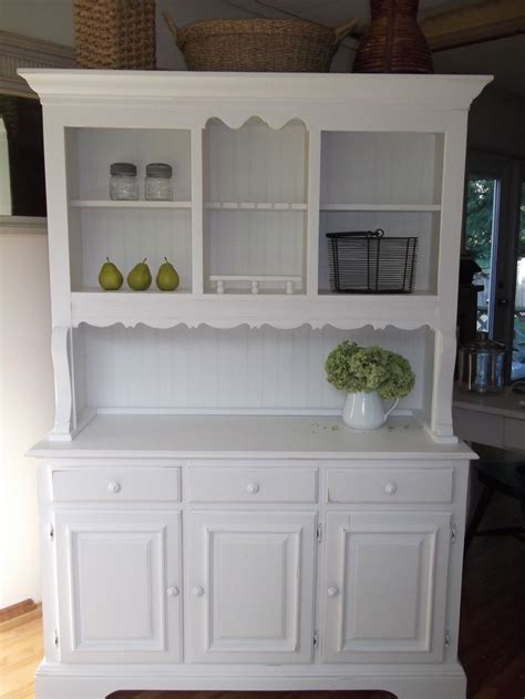 In this review we want to show you kitchen cabinet with hutch. Shabby Cottage, French Country, Farmhouse, White Hutch ...