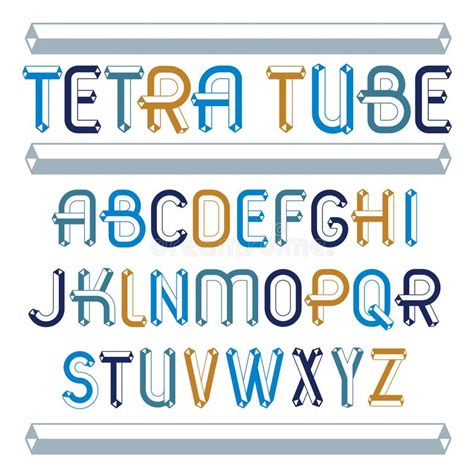 Set Of Trendy Fun Vector Capital English Alphabet Letters Isola Stock