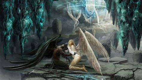 Angel Fighting Demon Wallpaper