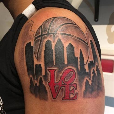 It is a great design overall. Picture Of Basketball and New York tattoo