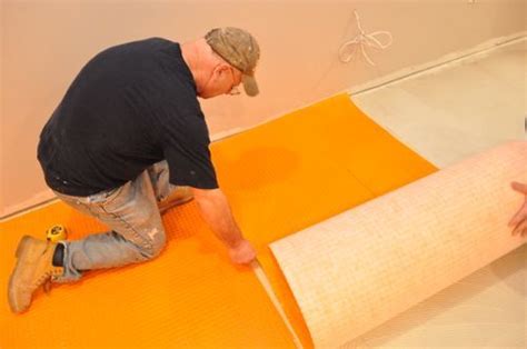The experts show how to install the subfloor in a bathroom. How to Install Schluter DITRA Tile Underlayment | Tiles ...