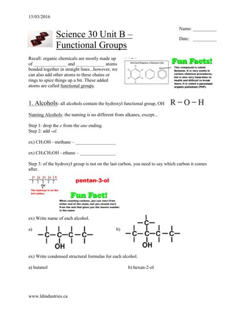 2 Functional Groups Notes Handout