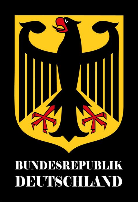 Blechschild Bundesrepublik Deutschland Wappen Metallschild Wanddeko