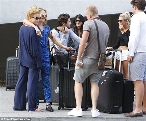 James Argent Displays His Belly As The Towie Cast Fly Back From Ibiza