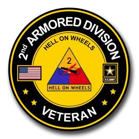 2nd Armored Division Veteran Decal Us Army Division Veteran Decals
