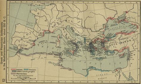 Map Of The Mediterranean Sea 550 Bc