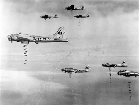 Us Air Force Planes Dropping Bombs Over Germany 1945 Photograph By