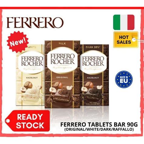 Ferrero Rocher Ferrero Tablets 90g Original Dark White Raffaello