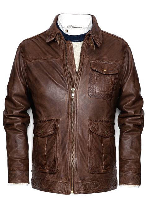 Lyst Mango Vintage Leather Jacket In Brown For Men