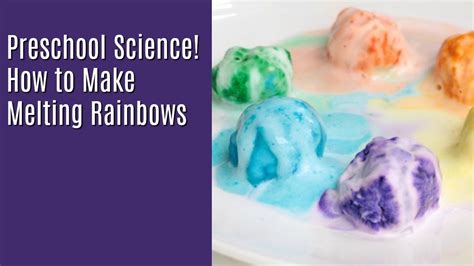 Melting Rainbow Science Activity For Kids Youtube
